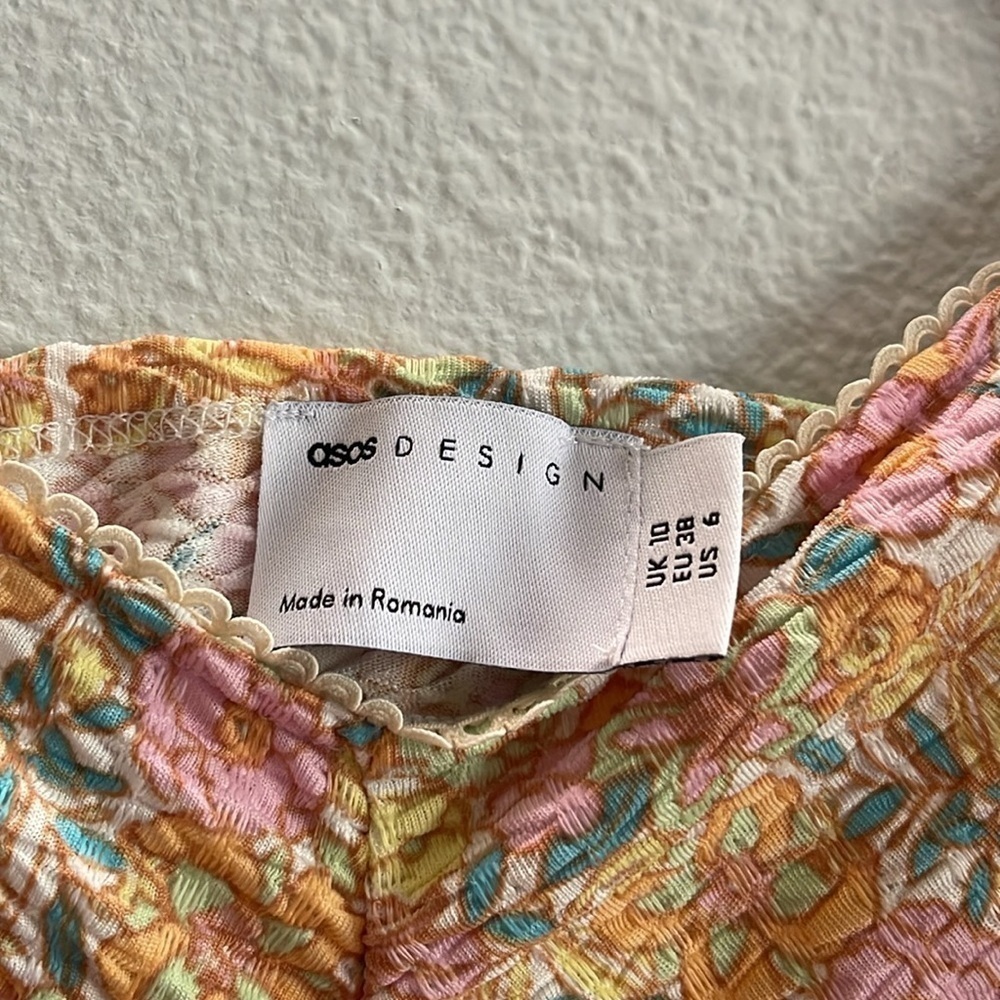 ASOS Design Bodycon Floral Dress Size 6 - Picture 6 of 7